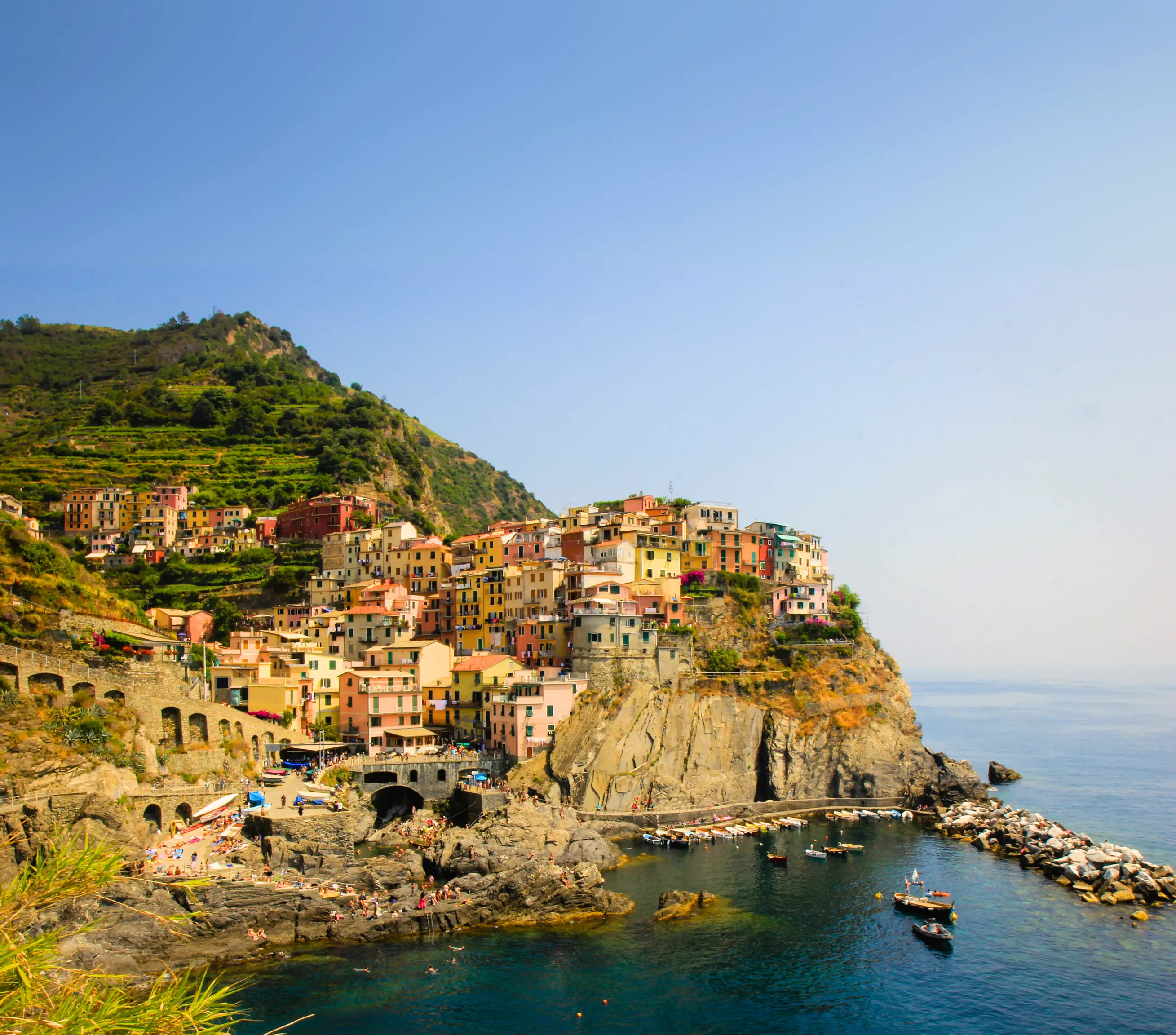 Een schilderachtige foto van de oude stad La Spezia in Italië.