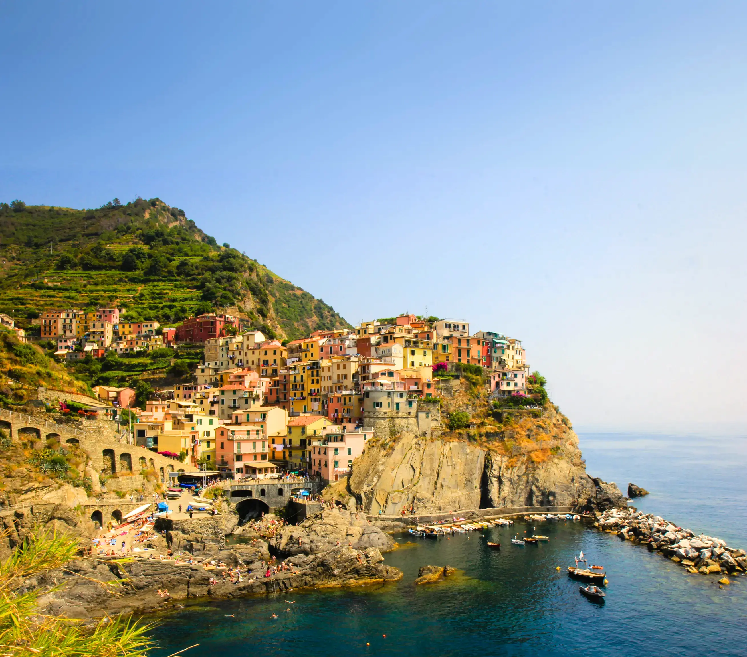 A scenic photograph of the old town of La Spezia in Italy.